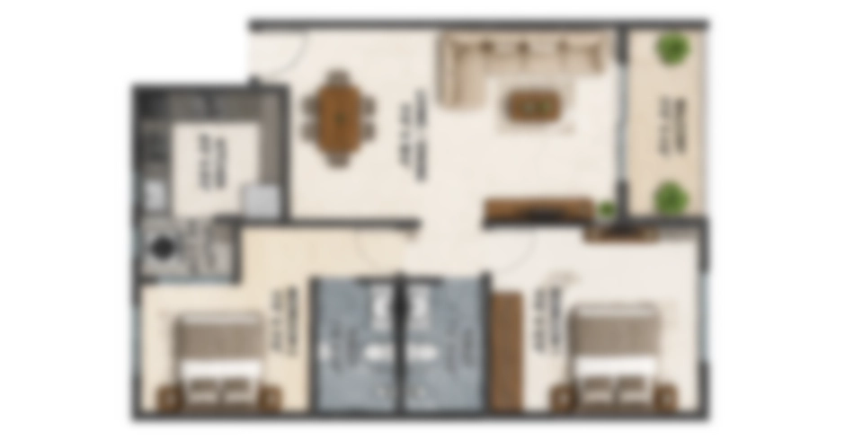 The Vaidiki Bliss Kalyan 1 BHK Floor Plan